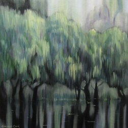 Oil Paintings by Kimberley Cook - Tree Reflecting in Pond - Artwork