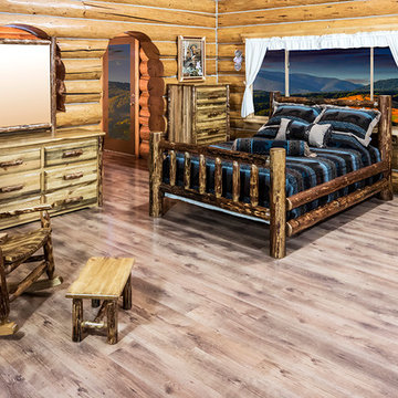 Glacier Country Collection Spindle Style Log Bed