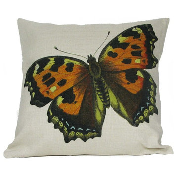 Butterfly Throw Pillow With Insert, 18x18