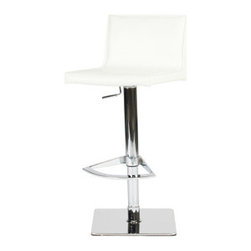 Gina Swivel Hydraulic Stool | White - Bar Stools And Counter Stools