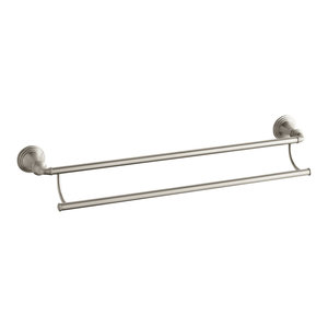 Polished Chrome Kohler K-11582-CP Loure 24-Inch Double Towel Bar