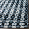 Safavieh Montauk Collection MTK123 Rug, Ivory Blue/Black, 4' Square