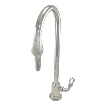 Smooth Swan Bar Faucet, Polished Chrome