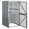 vidaXL Tool Shed Outdoor Storage Shed Tool Organizer Gray Galvanized Steel