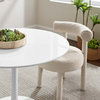 Lippa Round Wood Top Dining Table, White, 40"