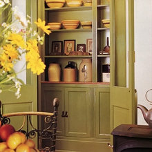 Kitchen with Green colors