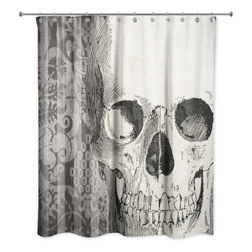 Spooky Skull 71"x74" Shower Curtain