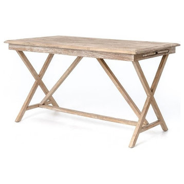 Palma Rustic Whitewash Reclaimed Wood Desk