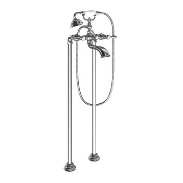 Moen Weymouth 2-Handle Tub Filler Includes Hand Shower, Chrome