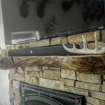 Rustic Walnut Mantle