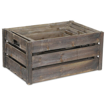 5-Piece Wood Slat Crates