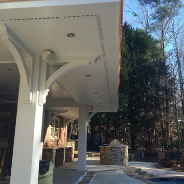 Pool cabana,deck,arbor