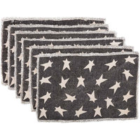 Black Primitive Star Placemat Set