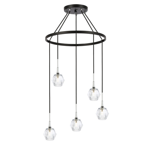 Woodbridge Lighting Regent Park Chandelier, Hexagonal Crystal