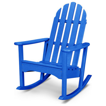 Polywood Classic Adirondack Rocking Chair, Pacific Blue