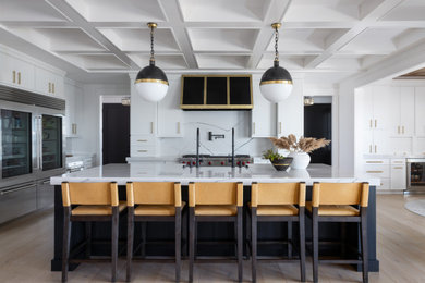 Example of a beach style kitchen design in Other