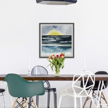"Seaside Mist II" Framed Painting Print