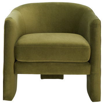 Safavieh Couture Londyn Upholstered Accent Chair, Olive Green