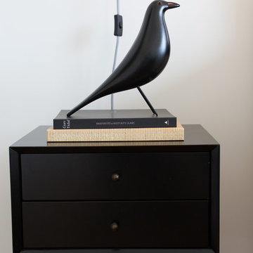 Eames House Bird on Black Nightstand