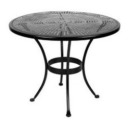 Bistro 36"Rd. Stamped Metal Dining Table With 2" Umbrella Hole - Outdoor Pub And Bistro Tables
