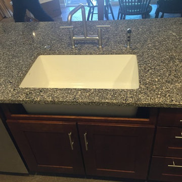 Contemporary Kitchen with Granite Countertops