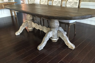 Reclaimed wood Custom Pedestal Table