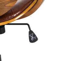 38"H Russet PU Leather Adjustable Swivel Desk Chair/Task Chair