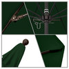 11' Fiberglass Umbrella Bronze, Olefin, Hunter Green, 11'