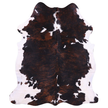 6' 8" X 5' 9" Brindle Natural Cowhide Rug C2223