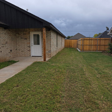 Side yard in bermuda sod