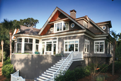 Inspiration for a shabby-chic style exterior home remodel in Charleston