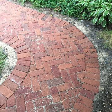 Paver Walkway in Washington DC in Herringbone Design, Shepherd Park NW
