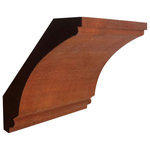 NewMouldings - EWCR43 Cove Crown Moulding Trim, 7/8" x 4-1/4", Sapele Mahogany, 94" - Unfinished Solid Hardwood
