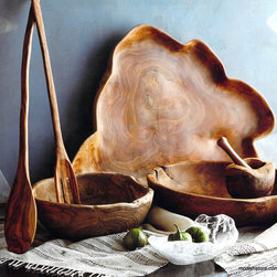Roost Teak Wood Salad Servers - Set Of 2 - - Small Kitchen Appliances