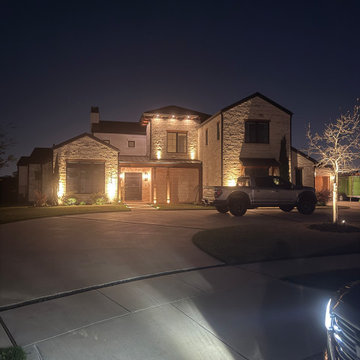 Ship Lap Wall, LED interior tape lighting, LED exterior landscape lighting