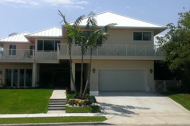 Photo of a beach style exterior in Miami.