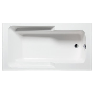 Malibu Bondi ADA Rectangle Bathtub White, 60"x30"x18" LH, Massaging Air Jet