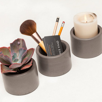 Concrete Planters - Set of 3 Pots