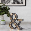 Pack of 2 Litecraft Ampersand Shaped Novelty Table or Wall Light