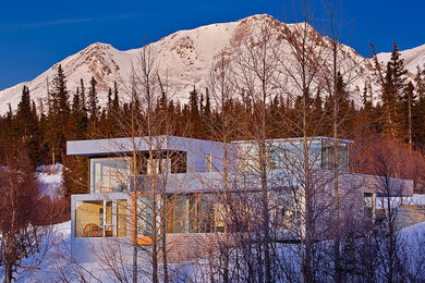 Inspiration for a modern exterior home remodel in Salt Lake City