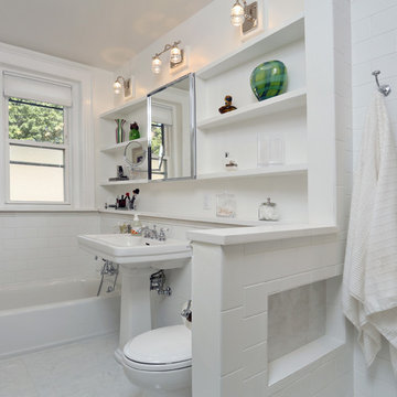 Kitchen, Family Bath, and Half Bath in Brookline