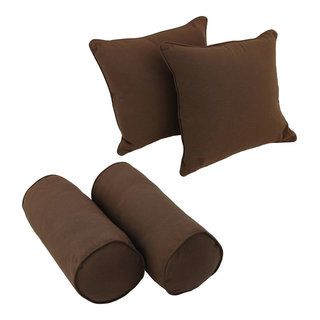 Blazing Needles 18-inch Corded Throw Pillows with Inserts (Set of