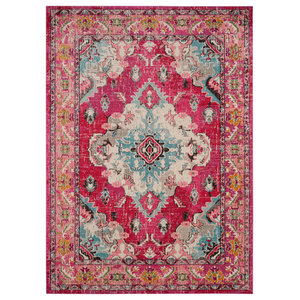 Safavieh Montauk Collection MTK607P Pink and Multi Area Rug 3 x 5