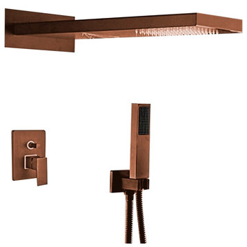 Fontana Light Oil-Rubbed Bronze Head Shower with Hand Shower