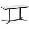 Pneumatic Height Adjustable Table with White Dry-Erase Table Top