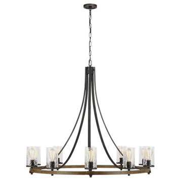 Murray Feiss F3137/10DWK/SGM Angelo Large Chandelier - Distressed Weathered Oak