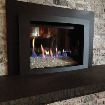 Gas Fireplace Insert - Glass Media