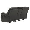 Signature Design by Ashley Calderwell Reclining Loveseat with Console in Black