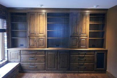 Living room library - living room library idea in Chicago