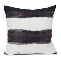 Shibori Cushion Striped Charcoal - Decorative Cushions
